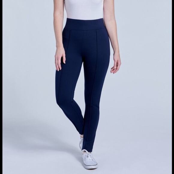 Seven7 Black Pull on Legging Ponte 4 Way Stretch Pants Scallop Hem, Sz S - Picture 7 of 8